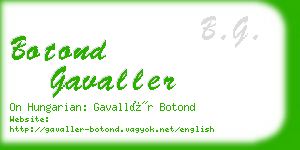 botond gavaller business card